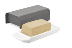 Alessi Mattina Butter Dish, Dark Grey -Kitchenware Shop 0008 BG04 DG 04 A4 3500pxl