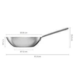 Fiskars Norden Steel Wok, 28 Cm -Kitchenware Shop 1067636 Norden Steel Wok 28cm Coated dimensions