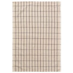 Ferm LIVING Hale Tea Towel, Sand - Black