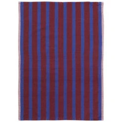 Ferm LIVING Hale Tea Towel, Brown - Navy Blue