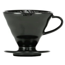 Hario Hario V60 Coffee Dripper Size 02, Matt Black Porcelain