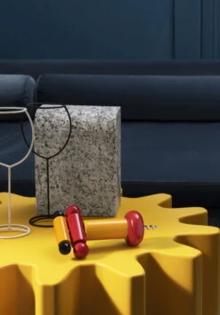 Alessi Sottsass Corkscrew, Yellow - Red - Black 7 Alessi Sottsass Corkscrew, Yellow - Red - Black -Kitchenware Shop 15 Alessi ES17 V