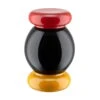 Alessi Sottsass Grinder, Small, Black - Yellow - Red