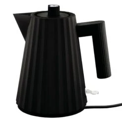 Alessi Plissé Electric Kettle 1 L, Black