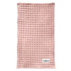 The Organic Company Big Waffle Kitchen And Wash Cloth, Pale Rose