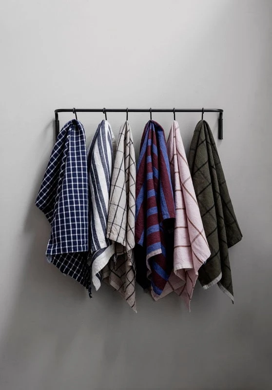 Ferm LIVING Hale Tea Towel, Brown - Navy Blue 6 Ferm LIVING Hale Tea Towel, Brown - Navy Blue - Image 4