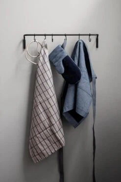 Ferm LIVING Hale Tea Towel, Sand - Black -Kitchenware Shop 28 10161 1