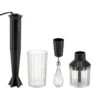 Alessi Plissé Hand Blender With Whisk And Chopper, Black -Kitchenware Shop 315Alessi AK