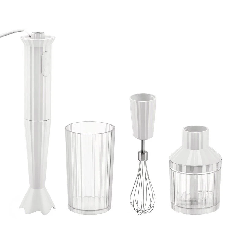 Alessi Plissé Hand Blender With Whisk And Chopper, White 3 Alessi Plissé Hand Blender With Whisk And Chopper, White