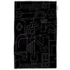 Saana Ja Olli Unien Talo Tea Towel/placemat, Black -Kitchenware Shop 38SaanajaOlli iso18 TH