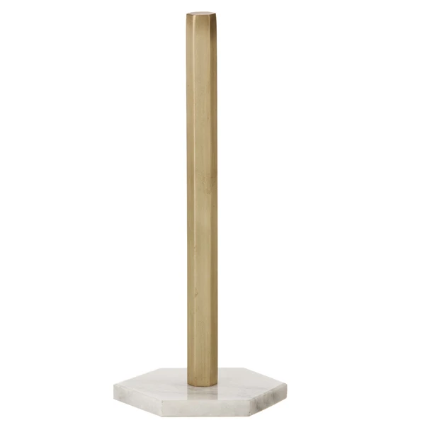 Ferm LIVING Hexagon Paper Towel Stand, Brass 3 Ferm LIVING Hexagon Paper Towel Stand, Brass