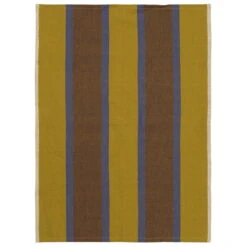 Ferm LIVING Hale Tea Towel, Lime - Blue - Brown
