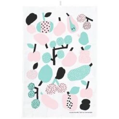 Kauniste Tutti Frutti Tea Towel, Light Green