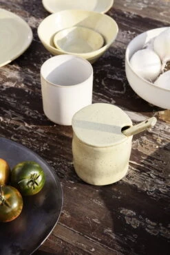 Ferm LIVING Flow Jam Jar With Spoon, Yellow Speckle 9 Ferm LIVING Flow Jam Jar With Spoon, Yellow Speckle -Kitchenware Shop 77 1629