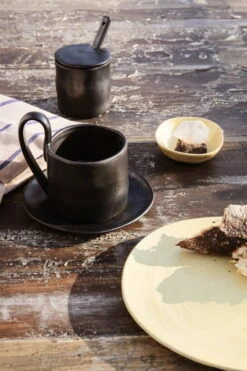 Ferm LIVING Flow Jam Jar With Spoon, Black -Kitchenware Shop 79 1639