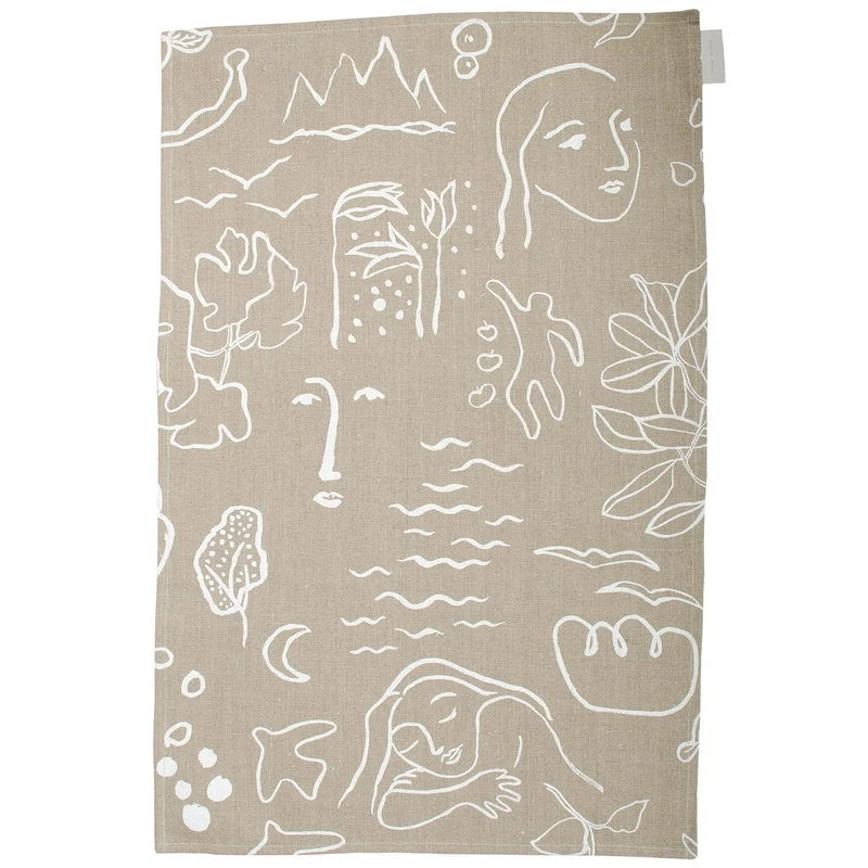 Saana Ja Olli Onnenmaa Tea Towel/placemat, Beige 3 Saana Ja Olli Onnenmaa Tea Towel/placemat, Beige