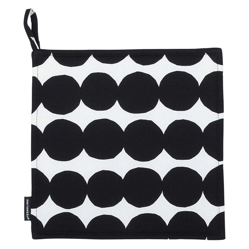 Marimekko Räsymatto Pot Holder, Black - White 3 Marimekko Räsymatto Pot Holder, Black - White
