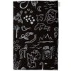 Saana Ja Olli Onnenmaa Tea Towel/placemat, Black -Kitchenware Shop 9SaanajaOlli iso18 TH