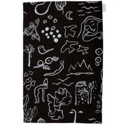 Saana Ja Olli Onnenmaa Tea Towel/placemat, Black