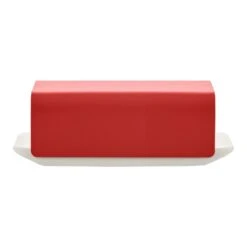 Alessi Mattina Butter Dish, Red