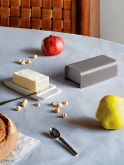 Alessi Mattina Butter Dish, Dark Grey -Kitchenware Shop BG04 DG amb V