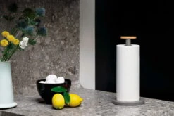 Alessi Mattina Kitchen Roll Holder, Dark Grey -Kitchenware Shop BG05 DG amb H