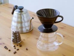 Hario Hario V60 Coffee Dripper Size 02, Matt Black Porcelain 11 Hario Hario V60 Coffee Dripper Size 02, Matt Black Porcelain -Kitchenware Shop MB image1