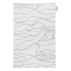 Saana Ja Olli Rakkauden Meri Tea Towel/place Mat, White - Black