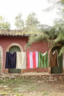 Ferm LIVING Hale Tea Towel, Red - Lilac -Kitchenware Shop fermLIVING SS22 HaleTeaTowel image 1 2