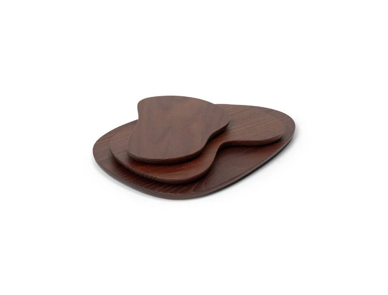 Ferm LIVING Cairn Cutting Boards, Set Of 3, Dark Brown 4 Ferm LIVING Cairn Cutting Boards, Set Of 3, Dark Brown - Image 2