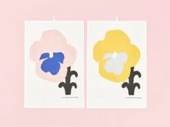 Kauniste Orvokki Tea Towel, Blue -Kitchenware Shop kauniste pressphoto 2017ss print011 1