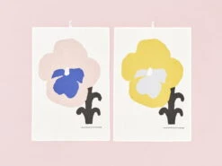 Kauniste Orvokki Tea Towel, Yellow -Kitchenware Shop kauniste pressphoto 2017ss print011